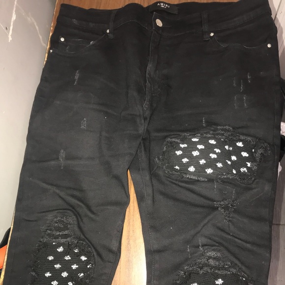 all black mike amiri jeans